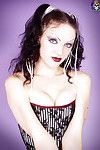 Pigtailed gothic babe scar 13 shows her perfect slit