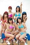 Hot and appealing japanese idols in sport festival