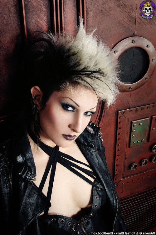 Gothic cyberpunk wastelad warrior model alley shiver