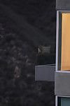 भेद अवधि में एक आसान प्राप्त करने के लिए खिड़की के रूप में भूरे रंग के बाल गुड़िया ग्रीष्मकाल उसे स्तन और उसके शीर्ष पर चिकनी चिपचिपा फर पाई