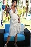 Veronica Avluv looks so appealing in her white dress, but even vaster as this girl gets undressed it off.