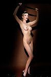 Latex infatuation instance Emily Marilyn undresses down exposed