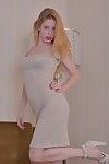 Boobsy youthful courtesan Alexia Sirens swells her undressed snatch in high heels
