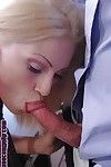Remarkable fairy schoolgirl young gives a dick sucking in the office