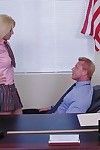 Remarkable fairy schoolgirl young gives a dick sucking in the office