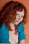 Alluring ginger playgirl Rochelle A fall in love with showing off her clammy love-cage