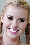 Latin cutie youthful Jessie Rogers gains shagged and jizzed over her smiley face