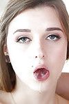 Mini boobed amateur Alex Mae orally fixating dick water right after playing with dick mammoth stick