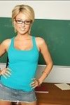 Cute college cutie Victoria White stripped off right in classroom