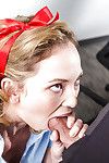 jonge schoolmeisje hottie smalls geven cfnm orale spelen in het kantoor voor dick water op het gezicht