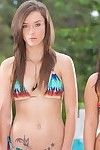 3 jaw-dropping wild brown hair babes getting rid of their long bikinis