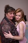 Raunchy old and youthful woman-on-woman pair ebb at it