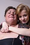 Raunchy old and youthful woman-on-woman pair ebb at it