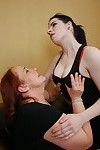Old and teen woman-on-woman twosome ebb at it