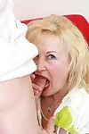 Unconventional mamma swallowing and very her younger lover