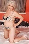 Vast busted grown up striptease off her underware and posing as mother gave birth
