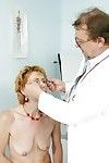 Aged in Glasses gets undressed her anus for a kinky cage of love exam by the Doc