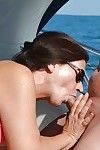Moist chubby established Tinny Rados is taking in this largest pecker on the yacht