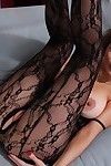 Grown lady Carla 3 freeing giant average love muffins from crotchless bodystocking