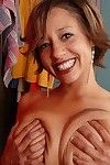 Melodious Latin hottie Sara is showing off her vast ordinary boobies and shithole