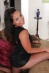 Adult Latin babe Abby Melon revealing large woman passports and shiny on top twat in bodystcoking