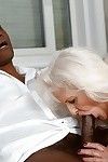 Massive adult blowing off ebony dong for mouthful of semen
