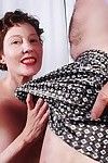 Short haired established Dalny dose oral play and hand job to her boy