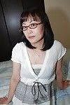 Shy eastern lady in glasses stripped off down and has some love-cage vibing enjoyment